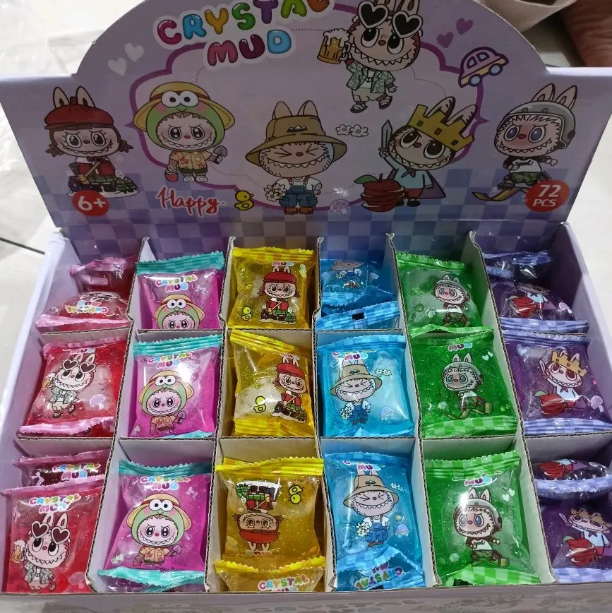 Slime Mud crystal Labubu isi 6pcs Toys