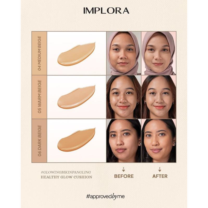 Implora Healthy Glow Cushion Full SIze & Refill Size Netto 13 gr 1
