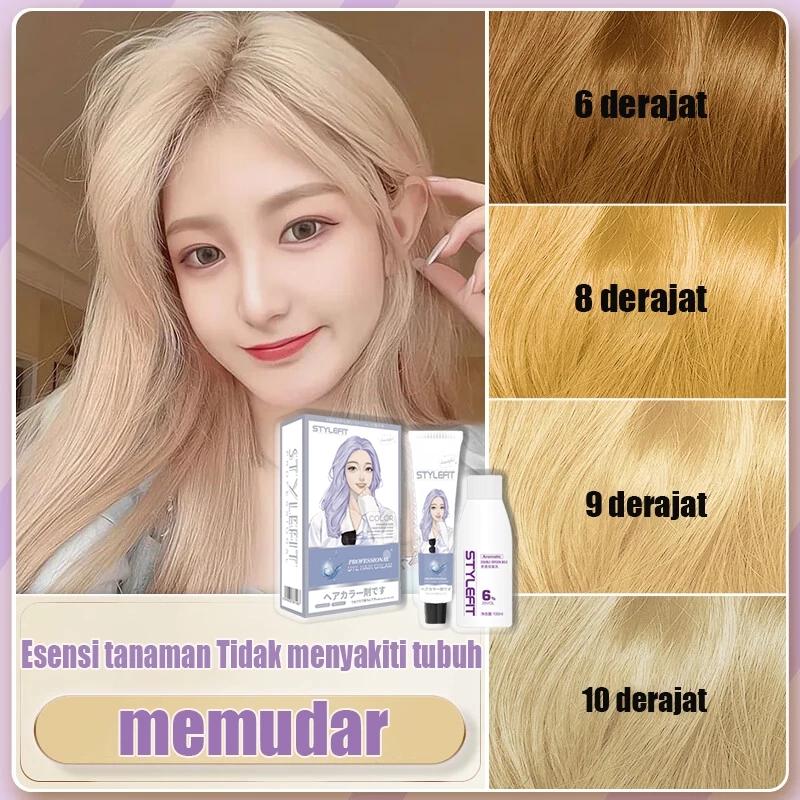 Product Introduction of Pengiriman Cepat Menutupi Uban Coklat Cool Hair Color Tanpa Pemutihan Pewarna Rambut Cat Rambut Tidak Merusak Kulit Kepala Cocok Untuk Semua Kulit Milk Tea Golden Brown Burgundy Cranberry Red Penghitam Rambut Uban Warna 24