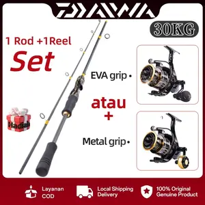 DAIWA Joran Set Lengkap 1.65-2.7m Ultralight Joran Serat Karbon dan Gulungan Pancing Logam Umpan Pancing Kail Pancing Alat Pancing Aksesoris Set Pancing