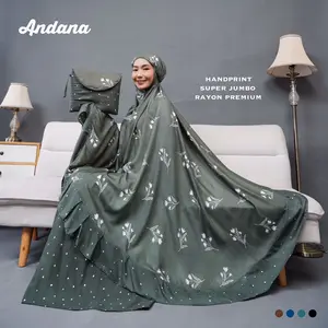 Mukenah Dewasa Rayon Bali Ukuran Jumbo Variasi Motif Cantik Bahan Lembut Adem Nyaman Atasan Bawahan Fit Kombinasi Rempel Muslim Panjang
