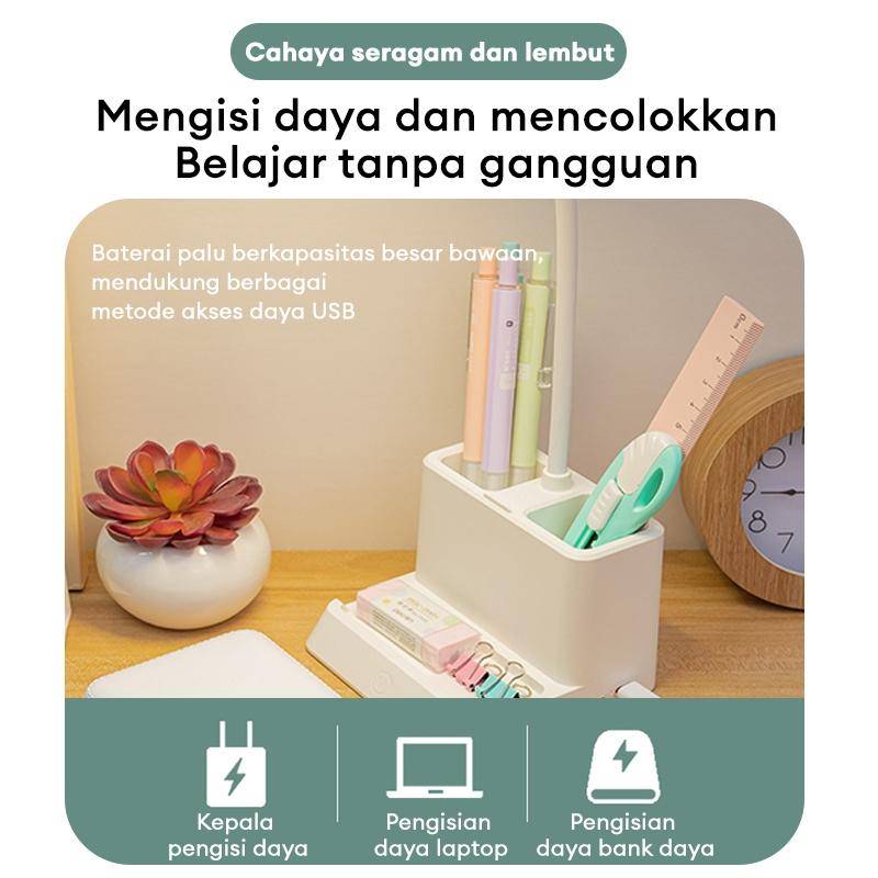 Product Introduction of 【Garansi 10 tahun】Lampu Meja Anti Rabun Untuk Anak-anak Hanya Untuk Perawatan Mata Multifungsi Kecerahan Yang Dapat Disesuaikan Kapasitas Besar Diperpanjang 16
