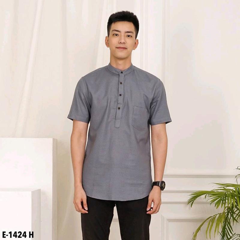 Baju koko kurta pria lengan pendek terbaru original premium - Baju koko Muslim 1