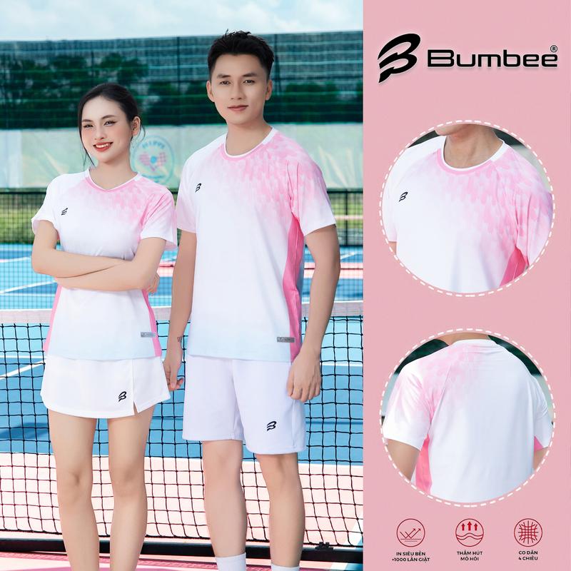 Áo Bumbee Nam nữ – Dành Cho Cầu Lông, Pickleball, Gym – Chất Lượng Đảm Bảo – Giá Sinh Viên (0625 hồng)