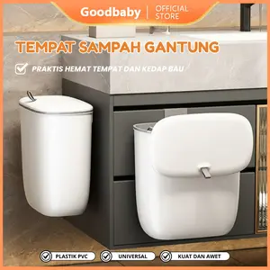 Goodbaby Tempat Sampah Gantung Dapur Anti Bau Tutup Kedap Plastik Tebal Putih Minimalis Praktis Hemat Tempat & Mudah Dibersihkan