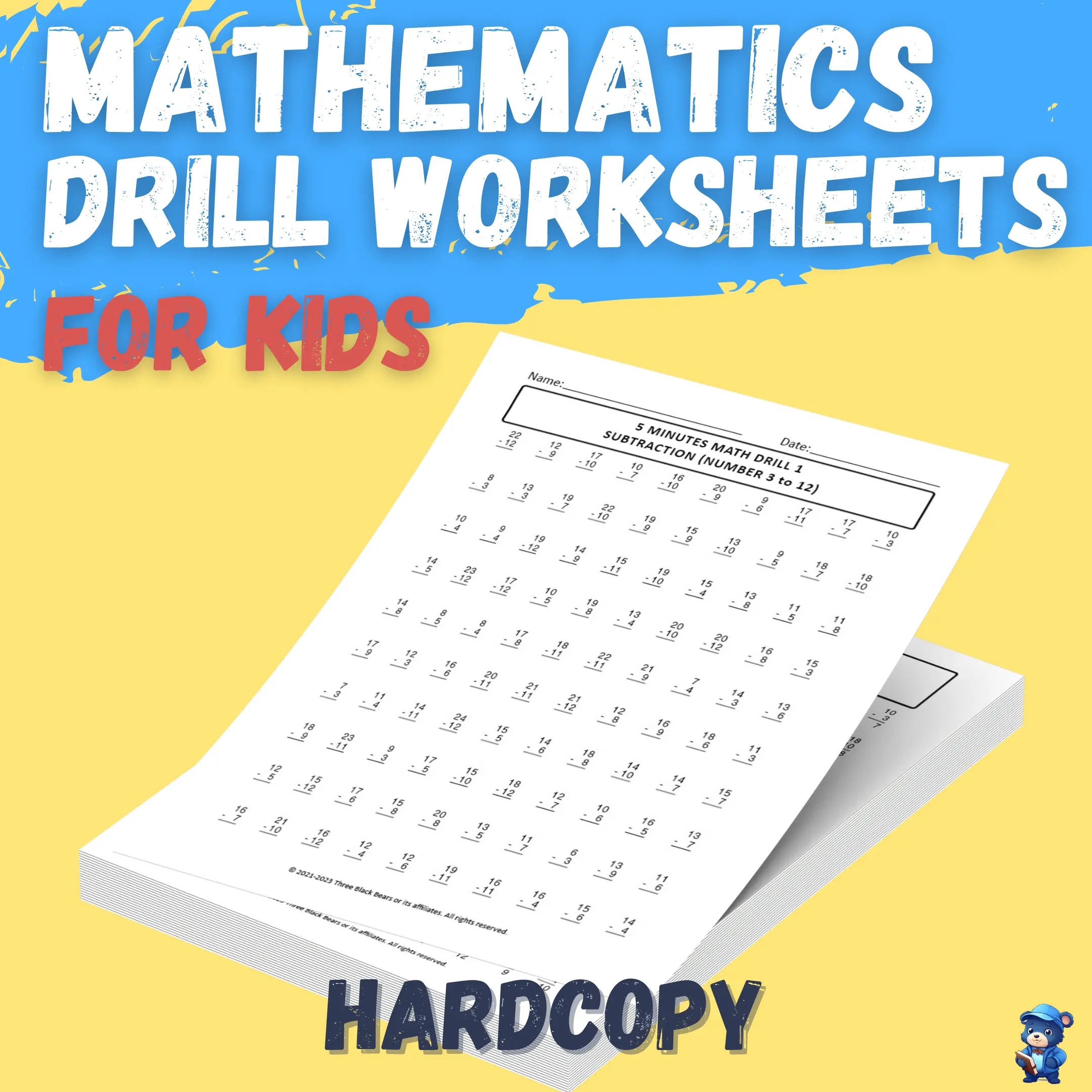 5 Minutes Mathematics Drill Exercises for Kids | Buku Latihan Matematik 5 Minit Sehari Educational | Kumon Worksheets Book