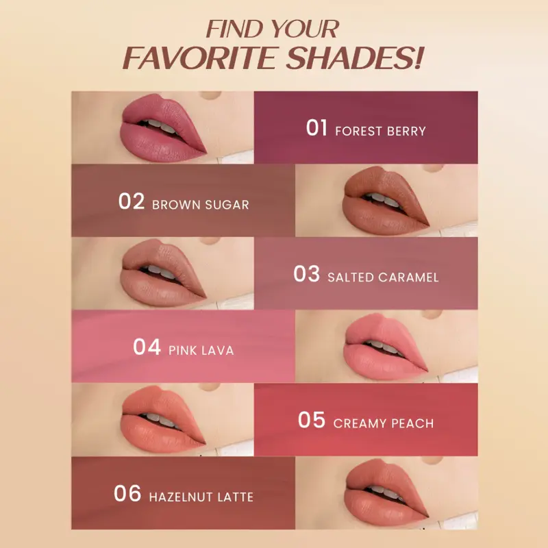 ENVIO - HANASUI Mattedorable Lip Cream Matte / Mattedorable Boba Series / Matcha Latte Series 4