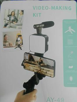 Product Review of Photography Kit Selfie LED Ring Light Tripod Stand with mic Youtuber FB Live Mobile Phone Shooting Tiktok Live Stream Light Vlog Video Maker Kit with Tripod Fill Light Phone Clamp Holder from P**u M**a P**y 0