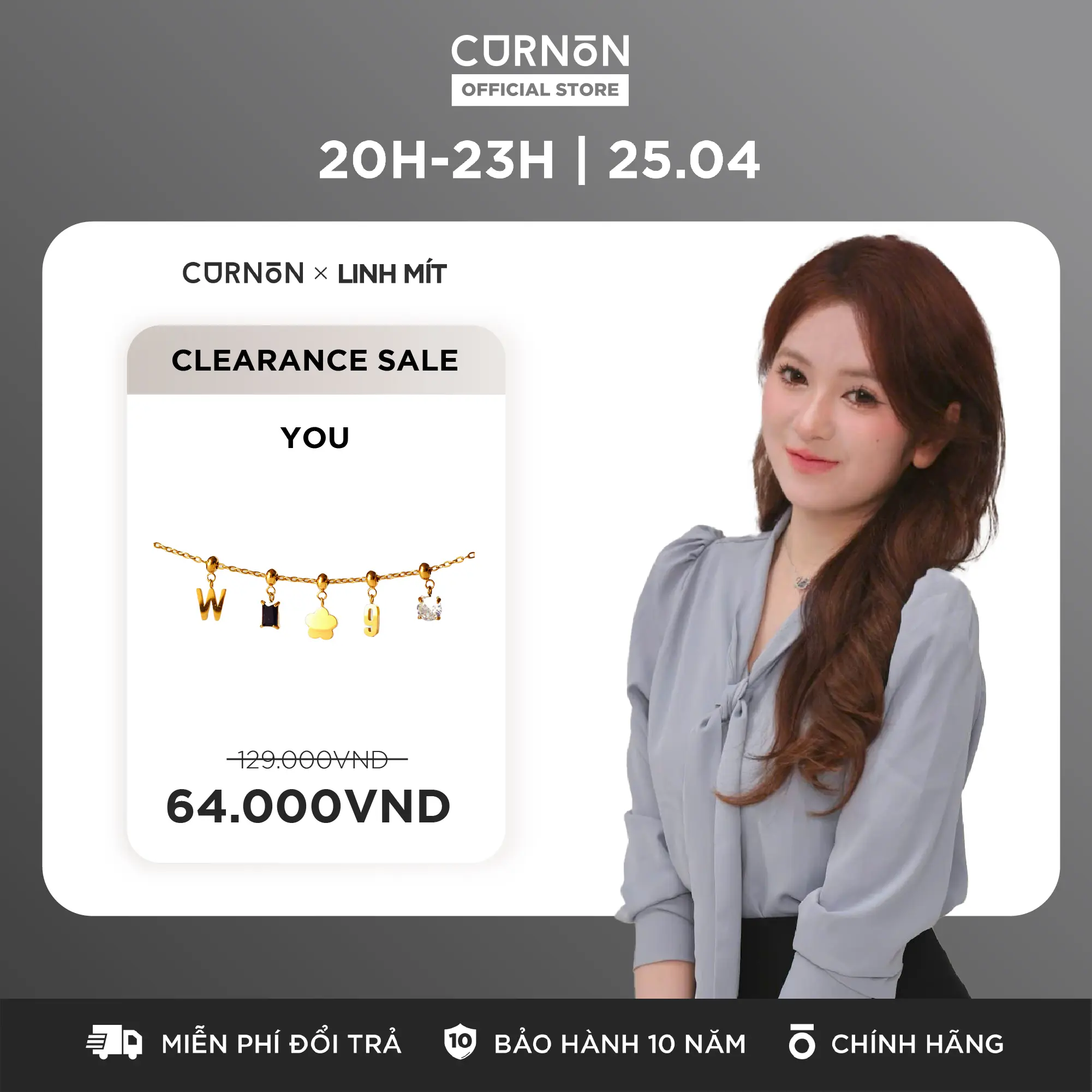 [Curnon x Linh Mít 25/04] ["YOU" Collection] Vòng cổ/ Vòng tay đính Charm Curnon - Trang Sức, Phụ Kiện Thời Trang Cá Tính, Sáng Tạo Với Thiết Kế Sang Trọn