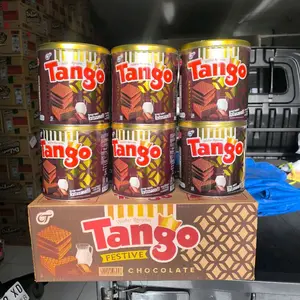 Tango Kaleng Coklat Vanila 1 dus isi 6pcs exp 2027 Cokelat Makanan Chocolate Snack Cookies Biskuit Cemilan Wafer Kering Jajanan Manis