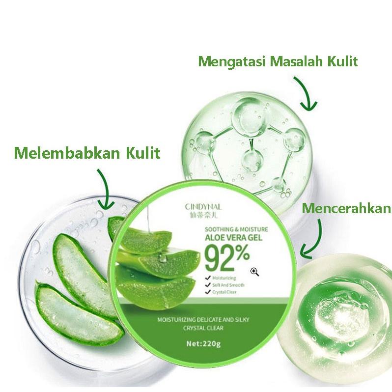 BPOM CINDYNAL Aloevera Ointment 92 % Gel Murni Natural Masker Lidah Buaya Korea 3
