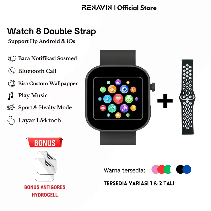 Smart Watch Sport Fitness Smart Band ID 115plus gelang Jam Tangan