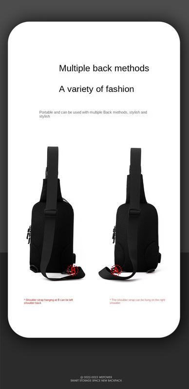 Product Introduction of Men's Casual Chest Bag Oxford Cloth Single Shoulder Crossbody Bag Youth Backpack Large Capacity Sports Bag handbags chest bag 가방 9