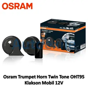 Osram Trumpet Horn OHT95 Twin Tone 12V Klakson Keong Dual Stereo Hitam Motor Mobil