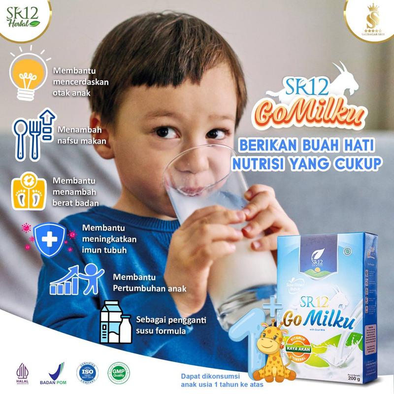 GO MILKU SR12 Rasa Original, Coklat dan Strawberry BPOM Susu Bubuk Etawa 4