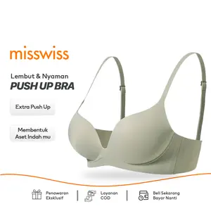 MISSWISS - Seamless Round Push Up Bra BH Tanpa Kawat Pakaian Dalam Wanita AC Cup Size S-XL  #808