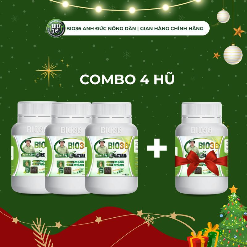 Combo 3 Phân Bón Bio36 TẶNG 1 Bio 36 Kích Rễ - Bung Rễ Mạnh Đi Đọt Nhanh Hũ 500g