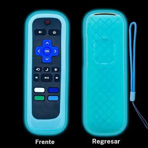 Funda de control remoto de silicona que brilla en la oscuridad, 1 unidad, funda universal para TCL, Hisense, Roku TV Streaming Stick 4K+