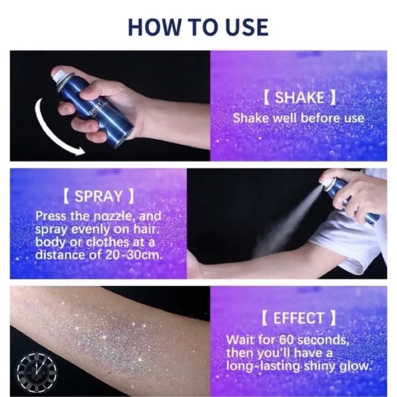 glitter spray body shiny / gliter spray badan 3