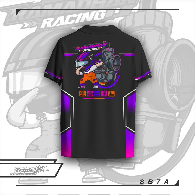 Jersey Ramadhan Racing Baju harian Full Print Dryfit Kerah Polo - Sport 1