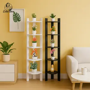 Esttu Store Rak Bunga Sudut 5 Susun Tinggi 120 cm Bahan Playwood Minimalis Multifungsi Serbaguna Cocok Untuk Ruang Tamu Kamar Taman Dan Hiasan Pot Bunga Bonsai