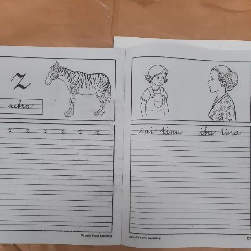 Latihan Menulis Huruf Sambung - untuk TK/ PAUD 4