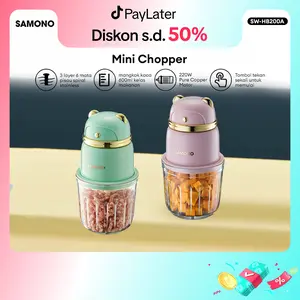 (EKSKLUSIF JORDI ONSU) Samono Food Processor Mesin Penghalus Daging dan Sayuran 600 ml [SW-MC600}