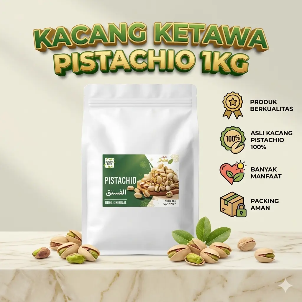 PISTACHIOS / Kacang Pistachio Arab Fustuk Murahh/ Oleh Oleh Haji dan Umroh Makanan Food