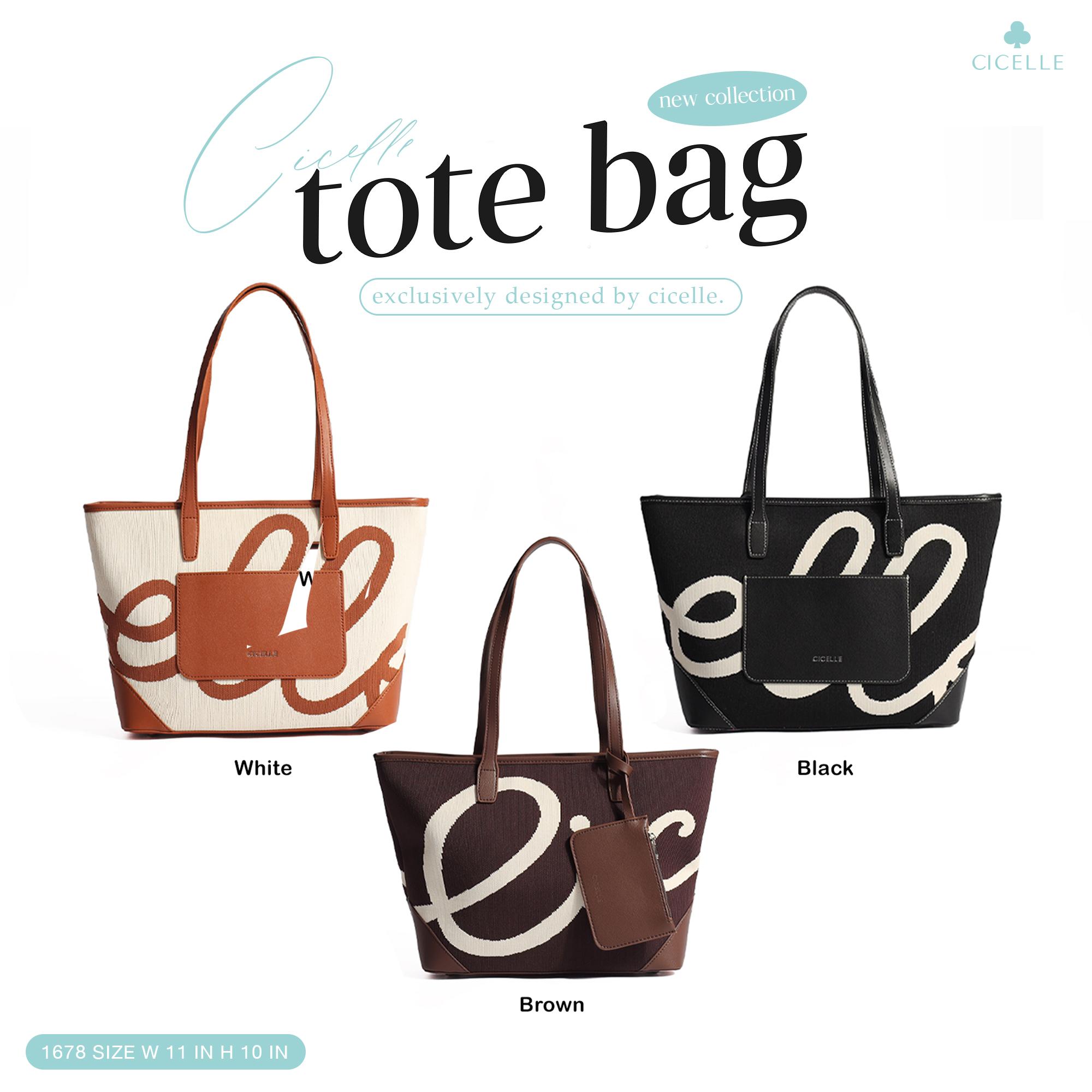 CICELLE กระเป๋า Tote Bag รุ่น 1678 วัสดุผ้าทอหนา ทนทาน ดีไซน์ Modern Luxury