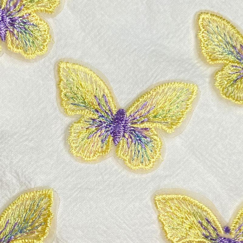 4cm colorful butterfly design lace applique fabric embroidery lace textile border lace clothing accessories 4