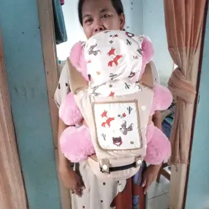 New Arrival Gendongan Bayi Hipseat Karakter + Saku + Penutup Kepala - Think Baby