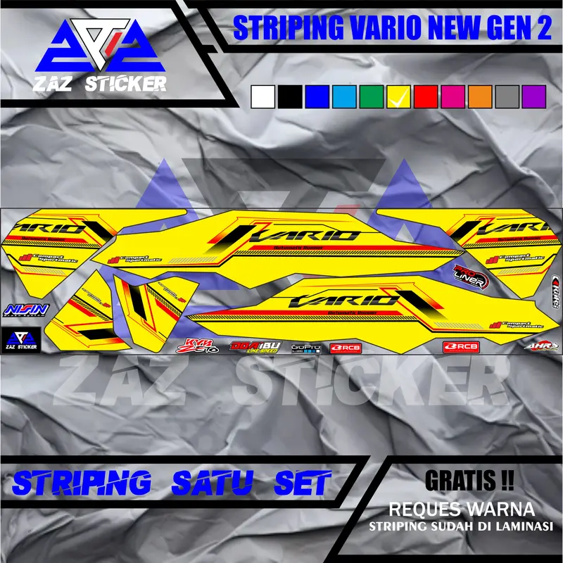 Zaz Sticker Striping Vario New Gen 2 Design Motif 13 7