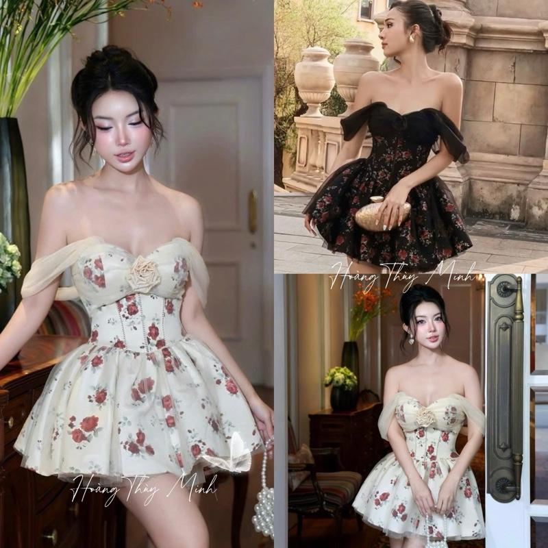 Đ1-Váy 5 Lớp Kèm Hoa Cài Rời Quý Cô Tiểu Thư Hoa Đỏ Mận Lãng Mạn Sang Chảnh CLOSET Tùng Lưới Xoè Công Chúa Lưới Bi  [Có Mút, Quần Bảo Hộ]