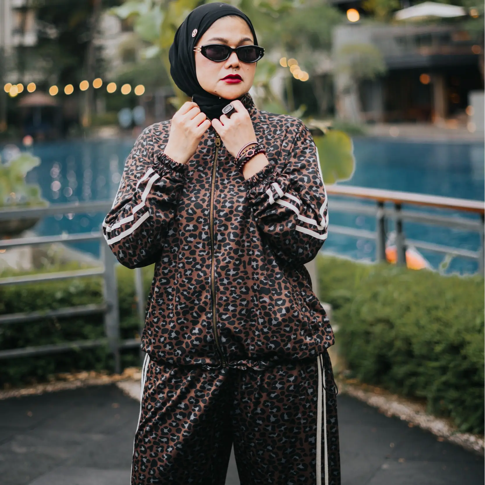 Oneset Jaket Printing Leopard