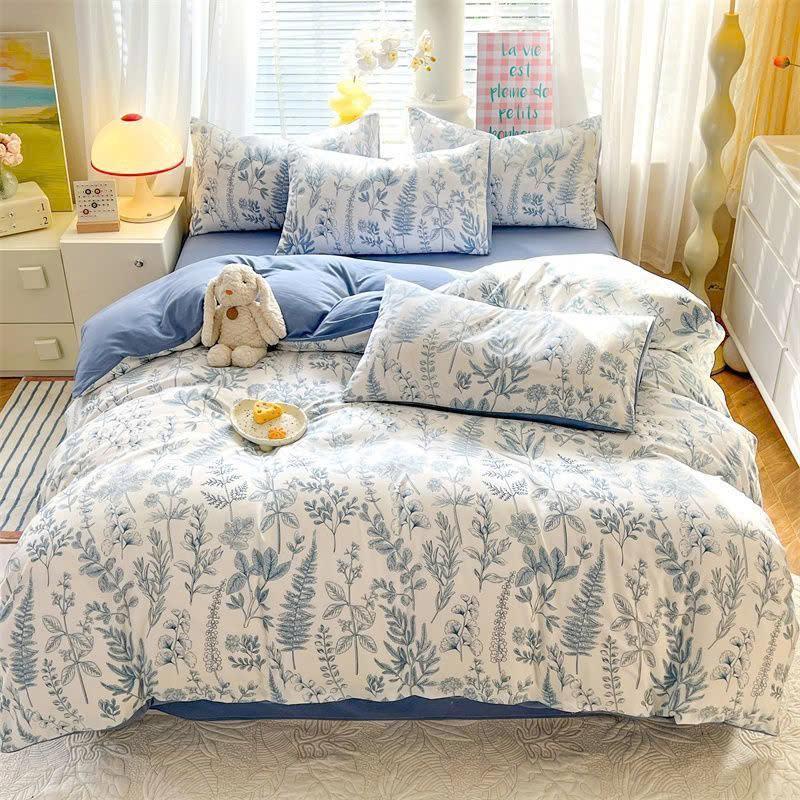 Bộ vỏ chăn ga gối cotton poly set 4 món đủ size ga giường nhiều mẫu hoa dễ thương gồm ga giường, 2 vỏ gối và vỏ chăn (không kèm ruột ) mềm mại thoáng mát