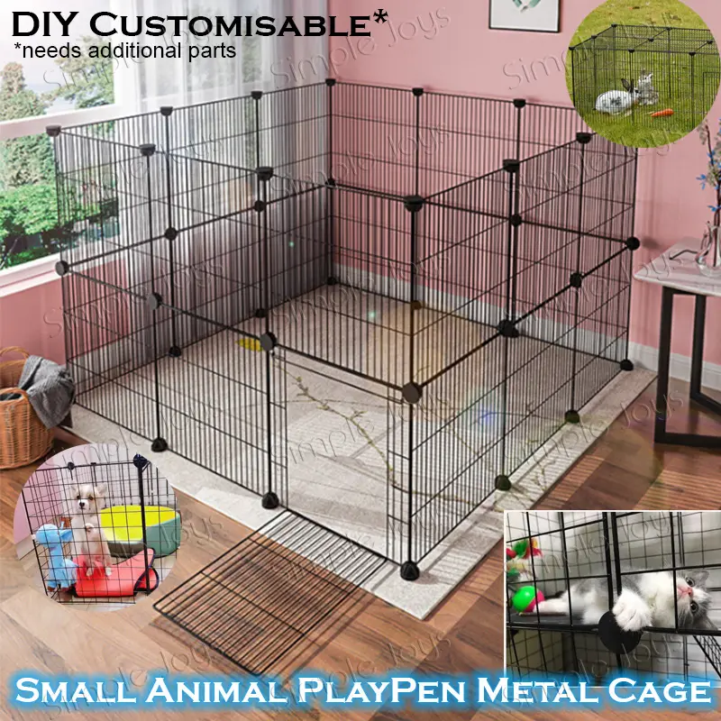DIY Pet Fence Small Animals Cage Playpen Portable Wire