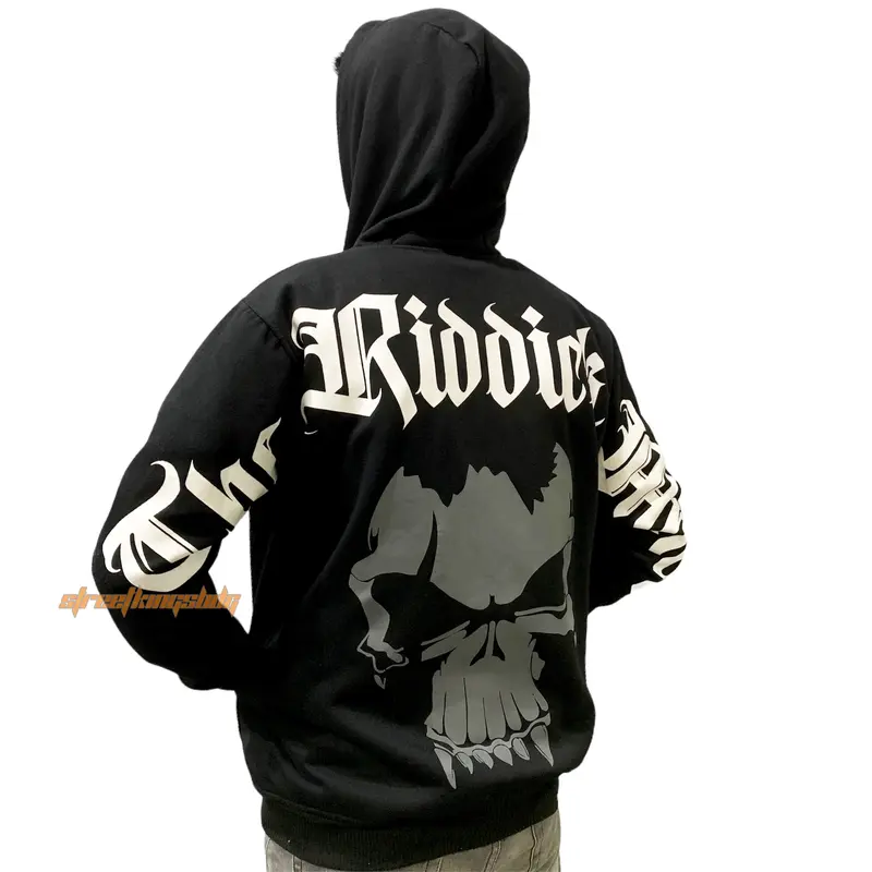 HOODIE SKULS SHERPA Hoodie sherpa pria-wanita Fleece Tebal Sablon Jumper Distro Sweater Hitam 5