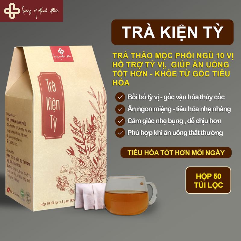 Trà kiện tỳ (vận hóa tiêu hóa tốt), Hỗ Trợ Tỳ Vị, Giúp Ăn Ngon, Tiêu Hóa Tốt, Giảm Đầy Bụng - Lương Y Hạnh Phúc