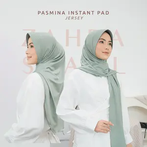 Pashmina Instan Ped Oval Jersey | Pasmina Instant Pet Oval Jersey Muslim Segi Kerudung Panjang Syari | Hijab Pasmina Pad Oval