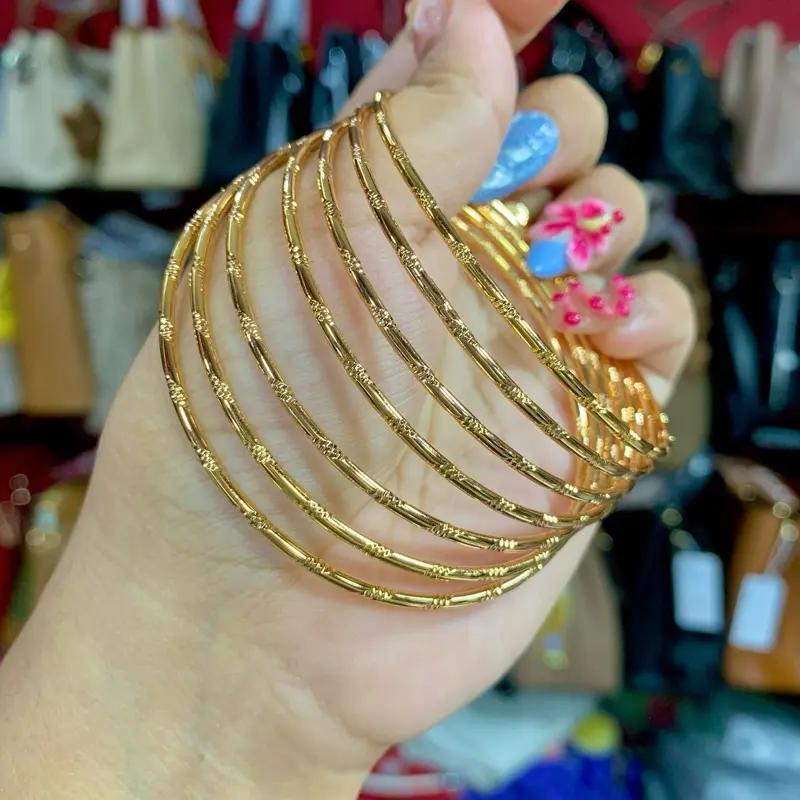 Benika Accesories - Gelang Tangan Keroncong Xp Set 7 Motif Ukir Kaca Dove Bahan Tembaga Logam Stainless Aman Harian Rekomendasi Keroncong Daily Harian Pakai Perhiasan Permata Bracelets Kulit 1