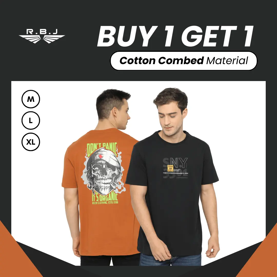 Buy 1 Get 1 RBJ T-Shirt Cotton Combed