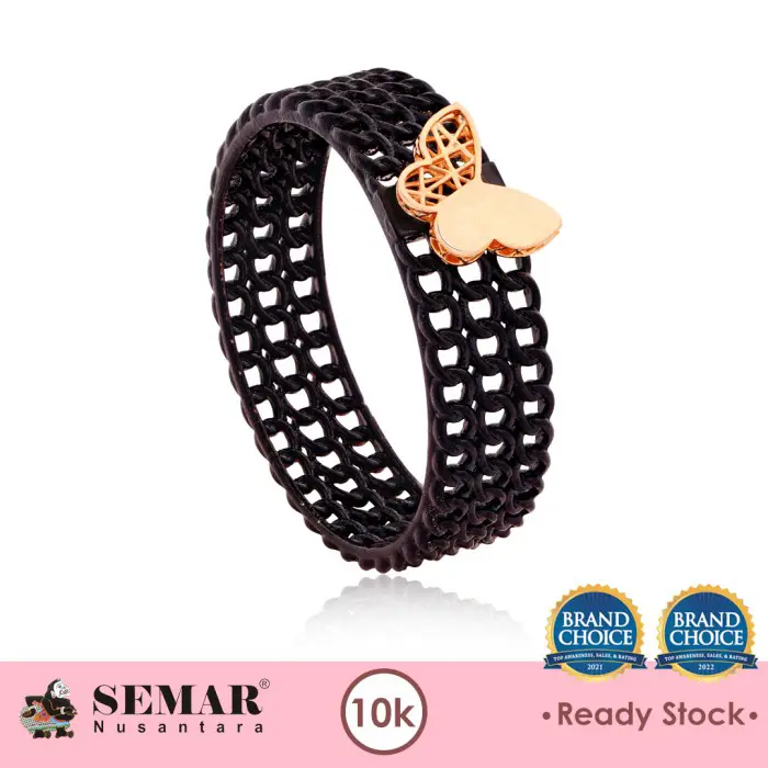 Cincin Emas Ceramic Parvana Butterfly Gold 10K Semar Nusantara