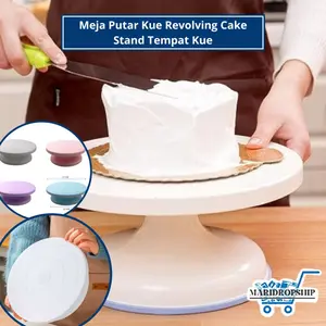 MEJA PUTAR DEKOR KUE TART ROTATING CAKE TURNTABLE PIRING PUTAR HIAS