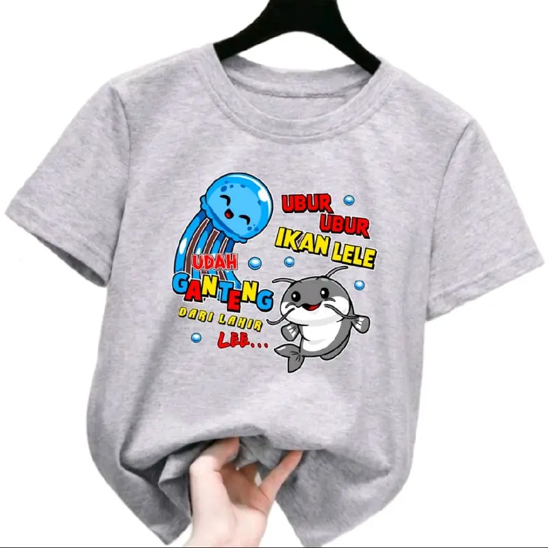 Baju Kaos Anak Ubur Ikan Lele - Fashion Anak Perempuan Laki Cowok Cewek, Bahan Halus dan Lembut 4