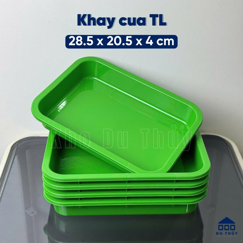(COMBO 5) Khay nhựa đựng linh kiện, khay đựng cua giống hình chữ nhật màu xanh lá - KHAY CUA TÝ LIÊN