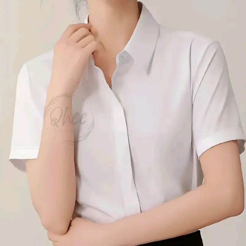 Atasan Kemeja Lengan Pendek Wanita Formal dan Non Formal - Baju Cewek 8