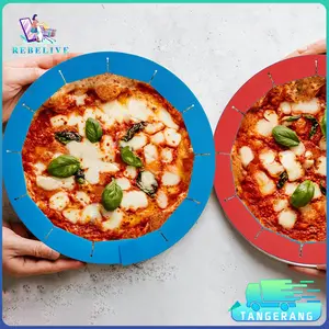 Adjustable Bulat Pizza Cincin Fits 8-12 Inch Pies Mencegah Pembakaran