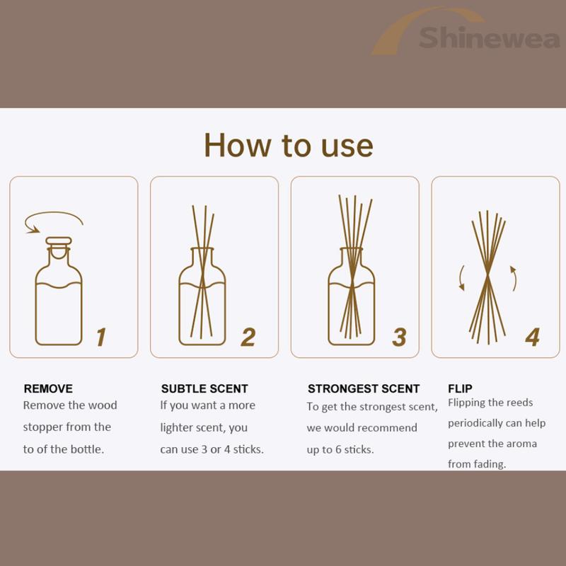 Product Introduction of 115ML Essential Oil Diffuser with Sticks Home Fragrance Essential Oil Reed Diffuser for Home Bedroom Bathroom Shelf Office Hotel air Freshener Car Diffuser 5