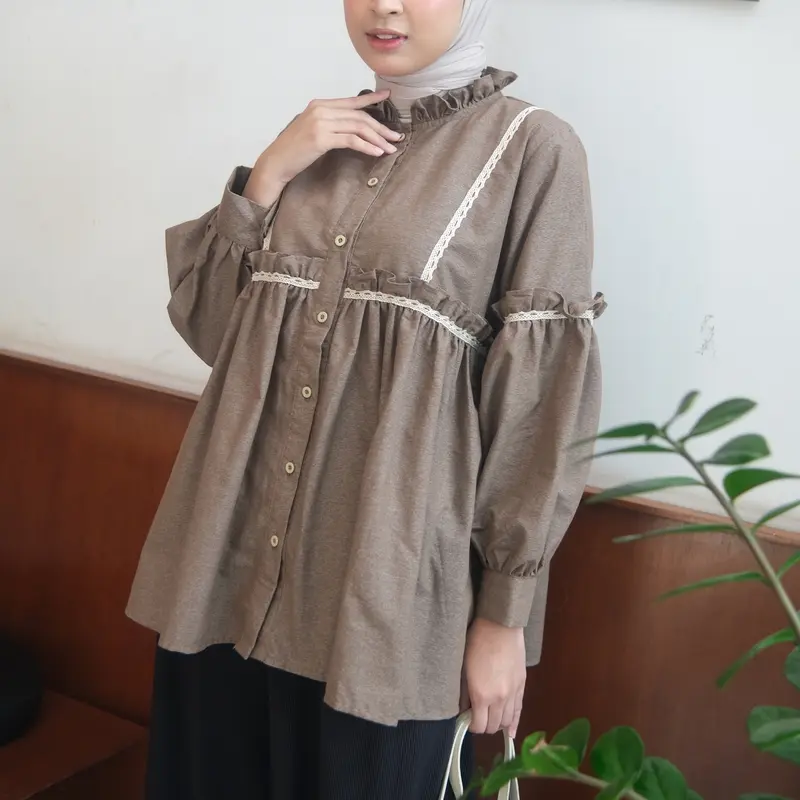 Eclemix Top Sono | Atasan Wanita Blouse Polos Casual Shirt 5