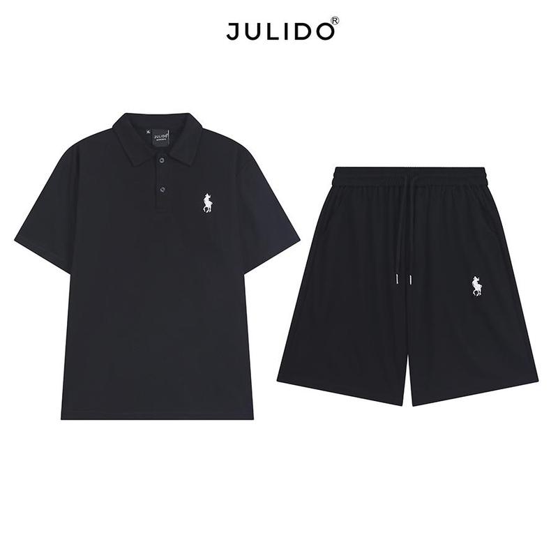 Bộ quần áo thể thao nam nữ JULIDO logo thêu, chất liệu vải Waffle thoáng mát, thấm hút mồ hôi.